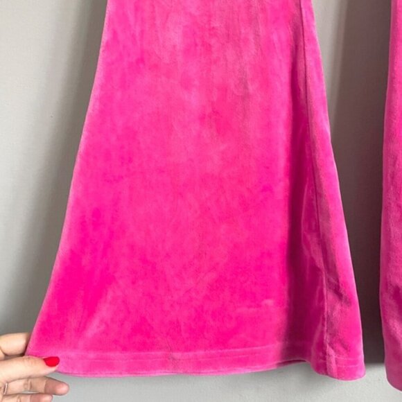 Y2K Style Hot Pink Velour Low Rise Flare Pants - S, very Juicy!!! 💖 - Picture 5 of 11